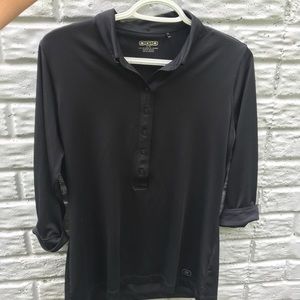 Medium black 3/4 sleeve polo